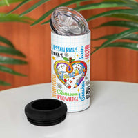 Teacher 4 in 1 Can Cooler Tumbler The Influence Of A Great Teacher Can Never Be Erased - Wonder Print Shop
