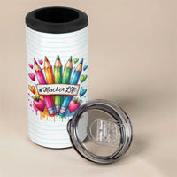Teacher Life 4 in 1 Can Cooler Tumbler Teach Love Inspire Back To School - Wonder Print Shop