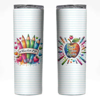 Teacher Life Skinny Tumbler Teach Love Inspire Back To School - Wonder Print Shop