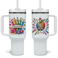 Teacher Life Tumbler With Handle Teach Love Inspire Back To School - Wonder Print Shop