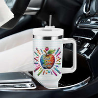 Teacher Life Tumbler With Handle Teach Love Inspire Back To School - Wonder Print Shop