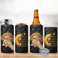Teacher 4 in 1 Can Cooler Tumbler It Takes A Lot Of Sparkle To Be A Teacher - Wonder Print Shop