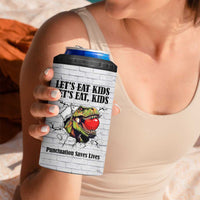 Funny Teacher 4 in 1 Can Cooler Tumbler Let's Eat Kids Punctuation Saves Lives Dinosaur - Wonder Print Shop