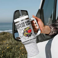 Funny Teacher Tumbler With Handle Let's Eat Kids Punctuation Saves Lives Dinosaur - Wonder Print Shop