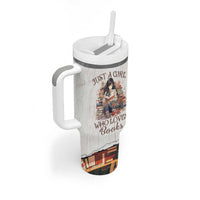 Book Lover Tumbler With Handle Just A Girl Who Loves Books - Wonder Print Shop