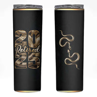 Year Of The Snake 2025 Skinny Tumbler Aesthetic Gold Snake Lucky - Wonder Print Shop