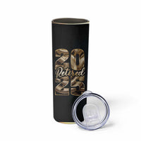 Year Of The Snake 2025 Skinny Tumbler Aesthetic Gold Snake Lucky - Wonder Print Shop