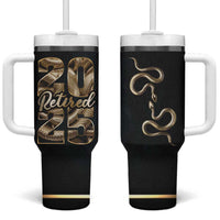 Year Of The Snake 2025 Tumbler With Handle Aesthetic Gold Snake Lucky - Wonder Print Shop