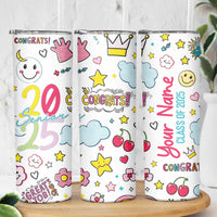 Personalized Graduation Gifts Skinny Tumbler Custom Name Cute Seniors Class Of 2025