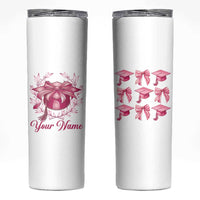 Personalized Graduation Gifts For Women Skinny Tumbler Custom Name Coquette Bow Seniors Class Of 2025