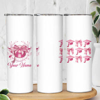 Personalized Graduation Gifts For Women Skinny Tumbler Custom Name Coquette Bow Seniors Class Of 2025
