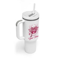 Personalized Graduation Gifts For Women Tumbler With Handle Custom Name Coquette Bow Seniors Class Of 2025