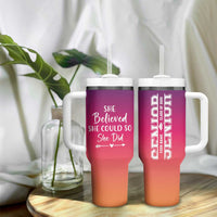Personalized Graduation Gifts For Her Tumbler With Handle Custom Name She Believed She Could So She Did Seniors Class Of 2025