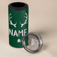 Personalized Hunting 4 in 1 Can Cooler Tumbler Custom Name Reindeer Season Christmas - Wonder Print Shop