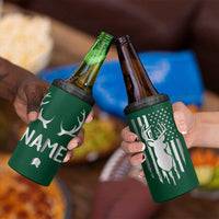 Personalized Hunting 4 in 1 Can Cooler Tumbler Custom Name Reindeer Season Christmas - Wonder Print Shop