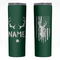 Personalized Hunting Skinny Tumbler Custom Name Reindeer Season Christmas - Wonder Print Shop