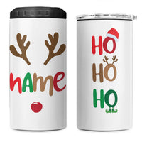 Personalized Christmas 4 in 1 Can Cooler Tumbler Custom Name Ho Ho Ho Santa Reindeer Elf - Wonder Print Shop