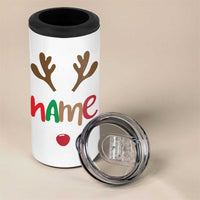 Personalized Christmas 4 in 1 Can Cooler Tumbler Custom Name Ho Ho Ho Santa Reindeer Elf - Wonder Print Shop