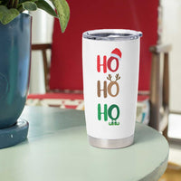 Personalized Christmas Tumbler Cup Custom Name Ho Ho Ho Santa Reindeer Elf - Wonder Print Shop