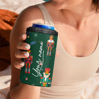 Personalized Christmas Nutcracker 4 in 1 Can Cooler Tumbler Custom Name Funny Nutcracker Dog - Wonder Print Shop