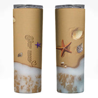 Personalized Beach Skinny Tumbler Custom Name Beach Trip Vacation - Wonder Print Shop
