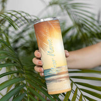 Personalized Beach Skinny Tumbler Custom Name Life Is Better At Beach Trip Vacation - Wonder Print Shop