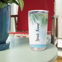 Personalized Beach Lover Tumbler Cup Custom Name The Sun The Sand And A Drink In My Hand - Wonder Print Shop