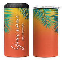 Personalized Beach Trip Vacation 4 in 1 Can Cooler Tumbler Custom Name Best Team Ever Teambuilding - Wonder Print Shop