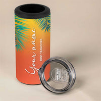 Personalized Beach Trip Vacation 4 in 1 Can Cooler Tumbler Custom Name Best Team Ever Teambuilding - Wonder Print Shop