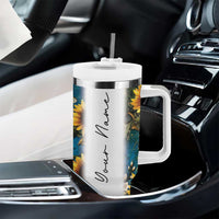 Personalized Pediatric Nurse Tumbler With Handle Custom Name Nurse Gifts Sunflower - Wonder Print Shop