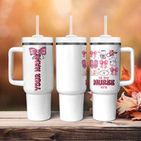 Personalized Nurse Gifts Tumbler With Handle Custom Name In My Nurse Era Coquette - Wonder Print Shop