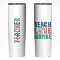 Personalized Teacher Skinny Tumbler Custom Name Teach Love Inspire - Wonder Print Shop