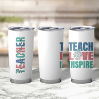 Personalized Teacher Tumbler Cup Custom Name Teach Love Inspire - Wonder Print Shop