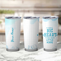 Personalized Teacher Tumbler Cup Custom Name It Takes A Big Heart To Help Shape Little Minds - Wonder Print Shop