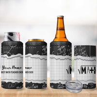 Personalized Math Teacher 4 in 1 Can Cooler Tumbler Custom Name Best Math Teacher Ever - Wonder Print Shop