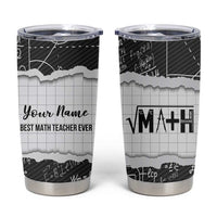 Personalized Math Teacher Tumbler Cup Custom Name Best Math Teacher Ever - Wonder Print Shop