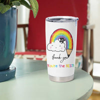 Personalized Teacher Tumbler Cup Custom Name Rainbow Your Are The Best - Wonder Print Shop