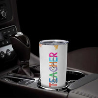 Personalized Teacher Tumbler Cup Custom Name Rainbow Your Are The Best - Wonder Print Shop