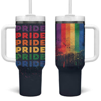 Rainbow LGBT Pride Tumbler With Handle - Wonder Print Shop