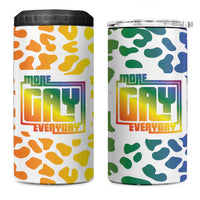 Funny Gay Pride 4 in 1 Can Cooler Tumbler More Gay Everyday LGBT - Wonder Print Shop