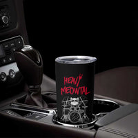 Heavy Metal Tumbler Cup Cat Drummer Meowtal Rock Drum Band - Wonder Print Shop