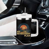 Retirement Plan Tumbler With Handle Funny Retired Fisherman Fishing - Wonder Print Shop