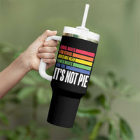 LGBT Pride Flag Tumbler With Handle It's Not Pie Equal Rights For Others Does Not Mean Fewer Rights For You - Wonder Print Shop