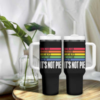 LGBT Pride Flag Tumbler With Handle It's Not Pie Equal Rights For Others Does Not Mean Fewer Rights For You - Wonder Print Shop