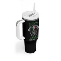 Mexican Dad Tumbler With Handle El Papa Mas Chingon Mexico Father's Day - Wonder Print Shop
