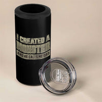 Father's Day 4 in 1 Can Cooler Tumbler I Created A Monster He Calls Me Dad - Wonder Print Shop