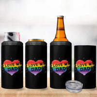 Father's Day LGBT Pride 4 in 1 Can Cooler Tumbler I Love My Two Dads - Wonder Print Shop