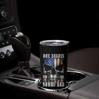 Father's Day Tumbler Cup One Badass Bonus Dad Skull - Wonder Print Shop