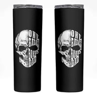 Father's Day Skinny Tumbler One Badass Bonus Dad Skull - Wonder Print Shop