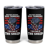 Your First Mistake Was Thinking I Was One Of The Sheep Skull Flag Patriotic Tumbler Cup - Wonder Print Shop